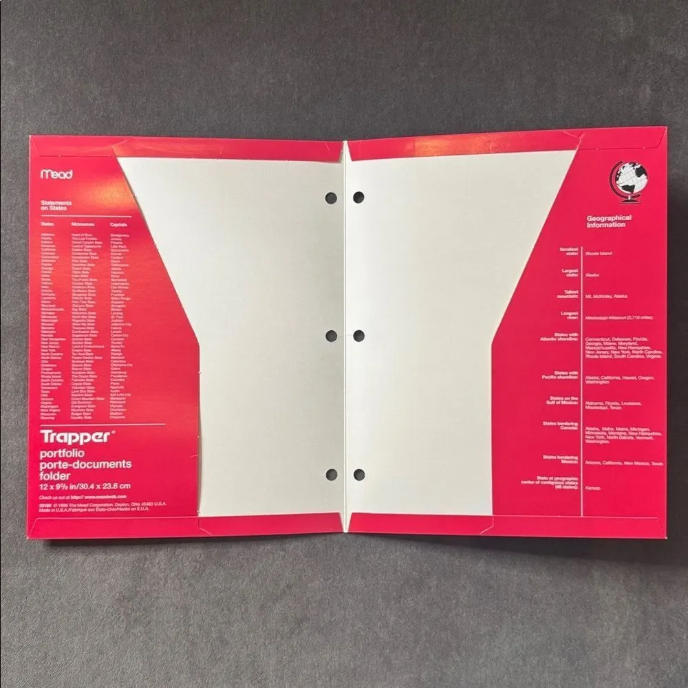 Mead Vintage Trapper Keeper Portfolio 2 Pocket 3 Hole Folder Set of 6 U.S.A Made